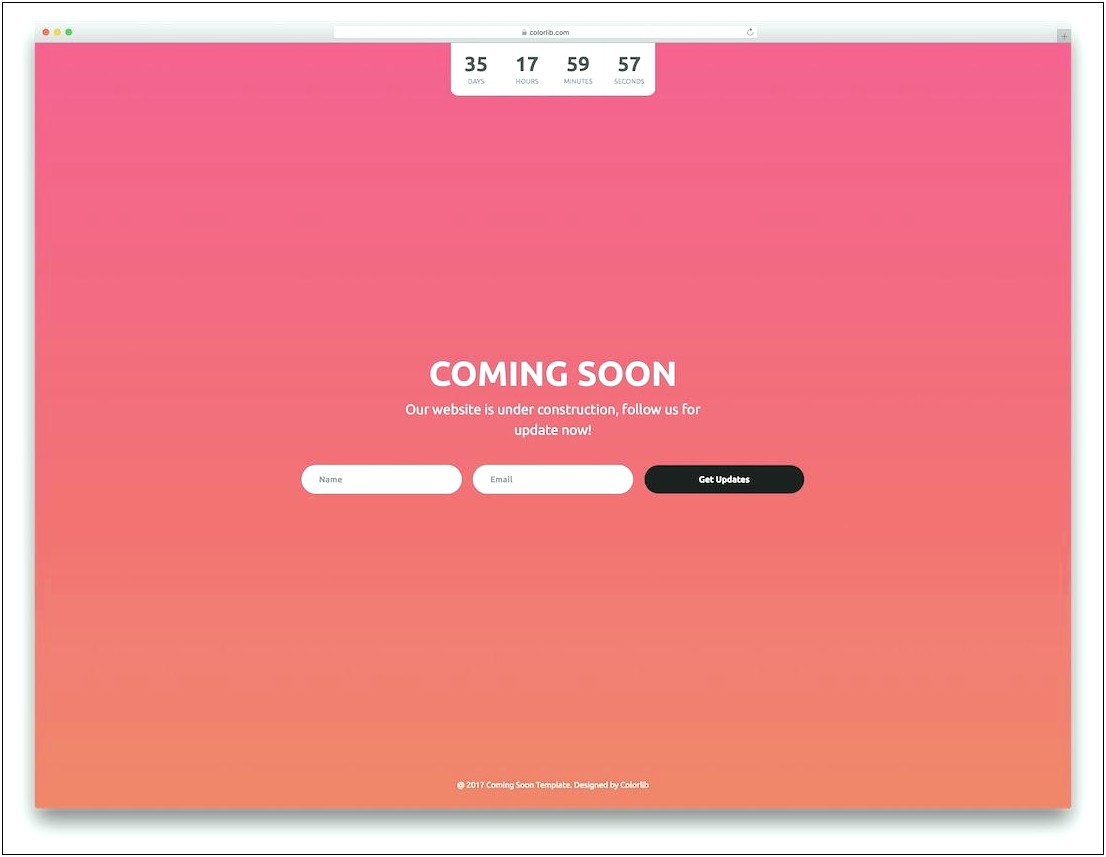 Simple Under Construction Html Template Free