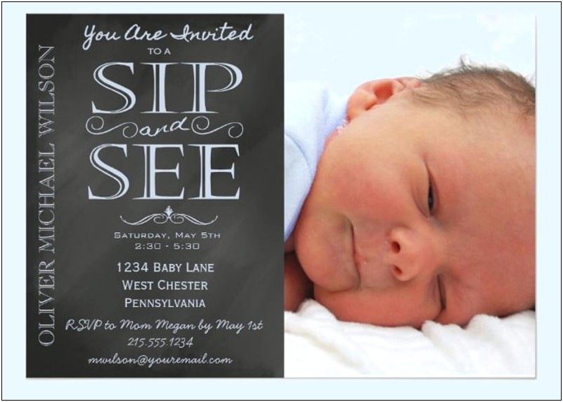 Sip And See Invitation Free Templates