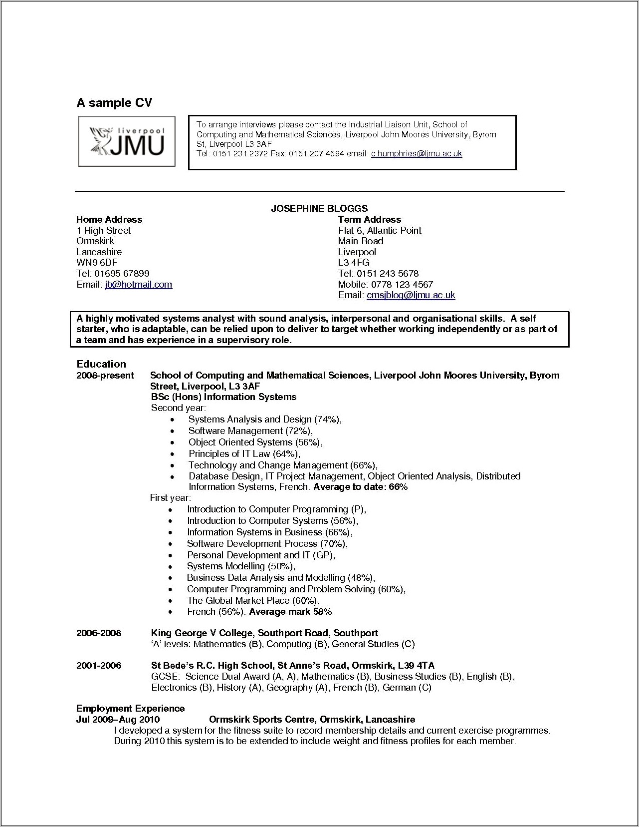 Skills And Interests On A Resume Format