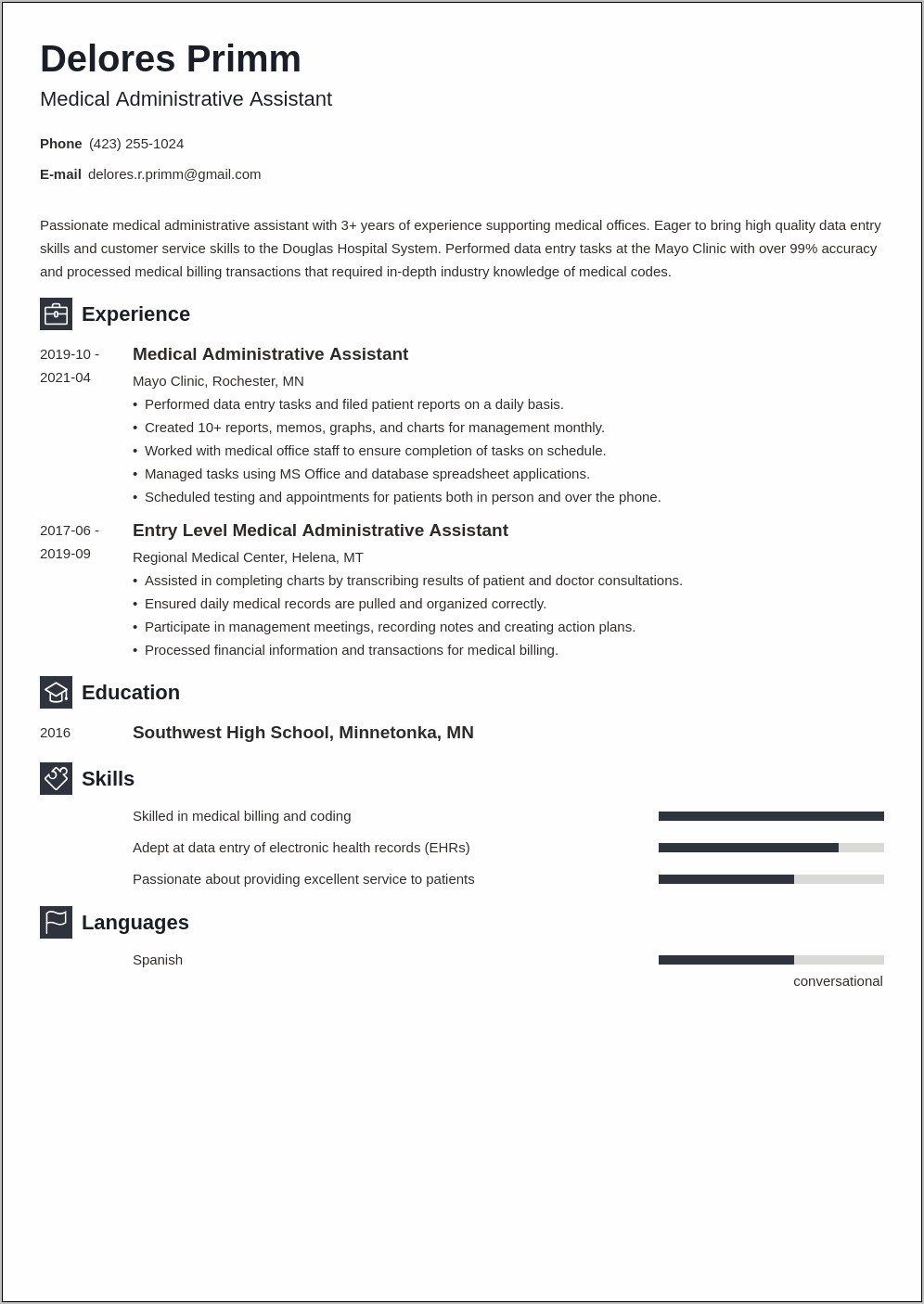 Skills Experience For Appointment Scheduling For Resume