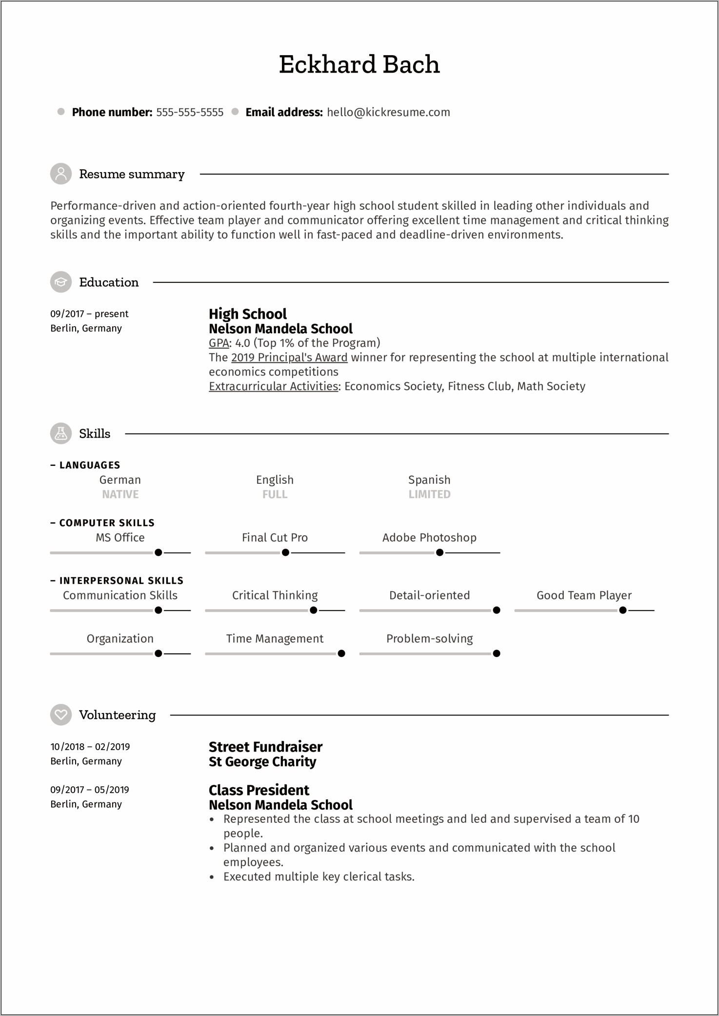 Skills For Resumes For First Job