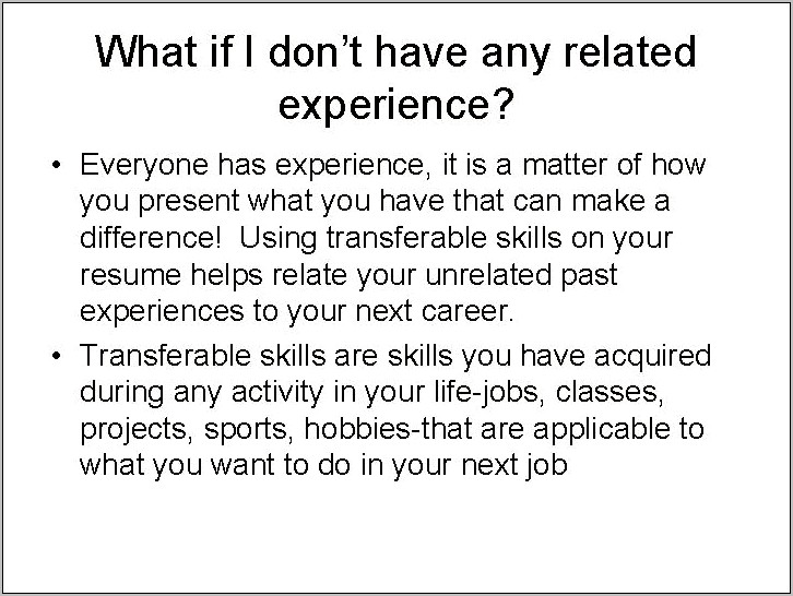 Skills I Have Acquired For Resume