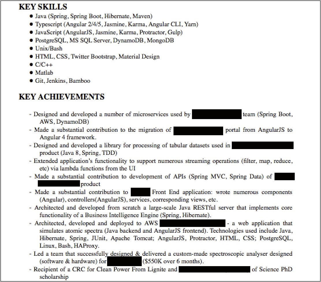 Skills In Resume For New Applicant