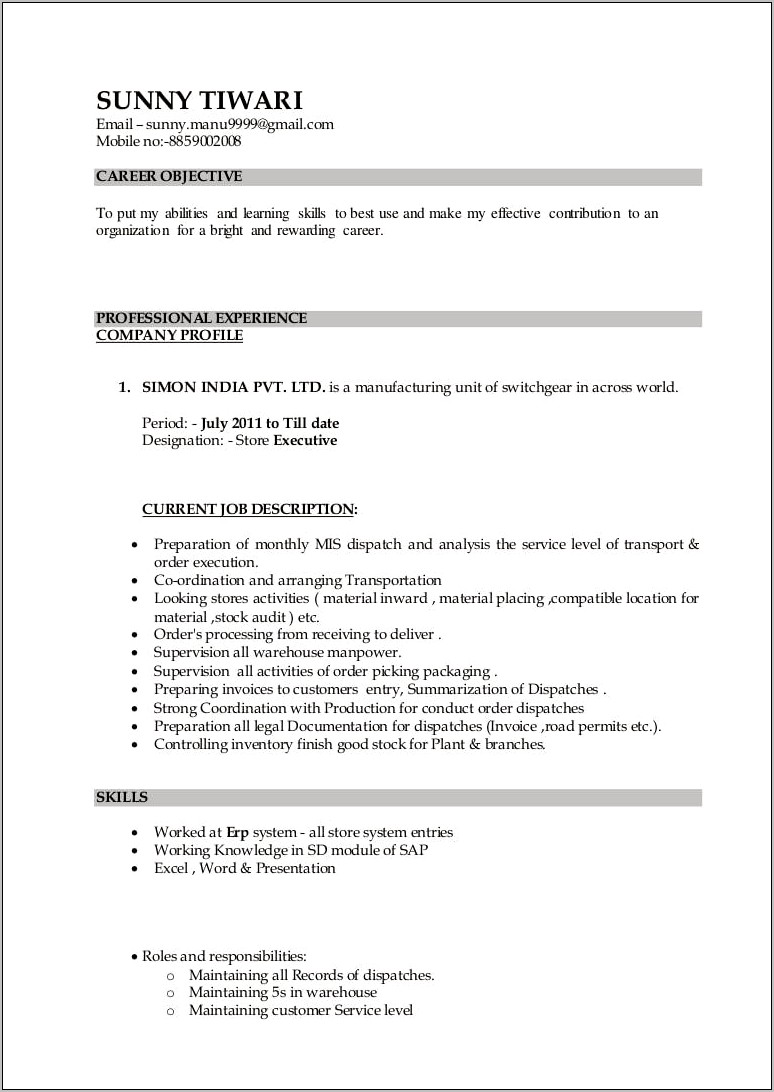Skills Of Customer Care Executive For Resume