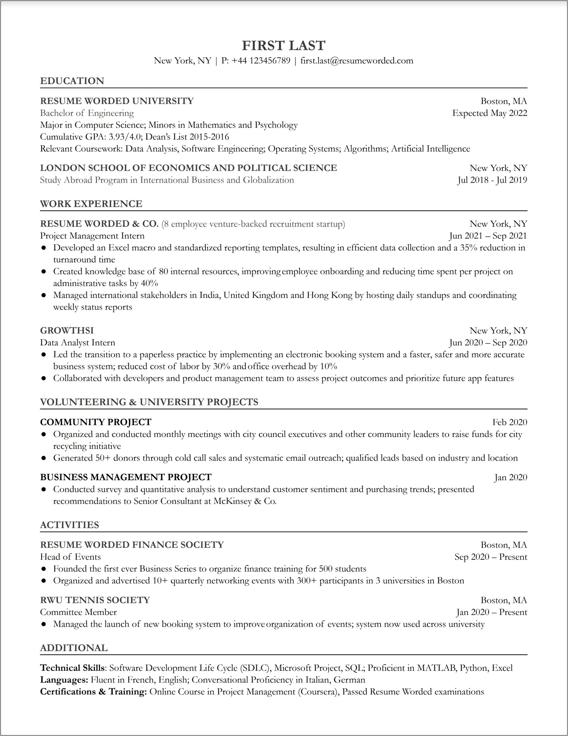 Skills To Place On A Entry Level Resume