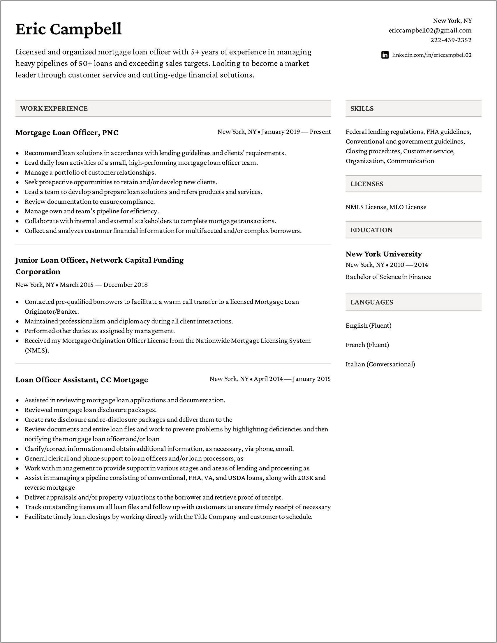 Skills To Put In Business Loan Resume
