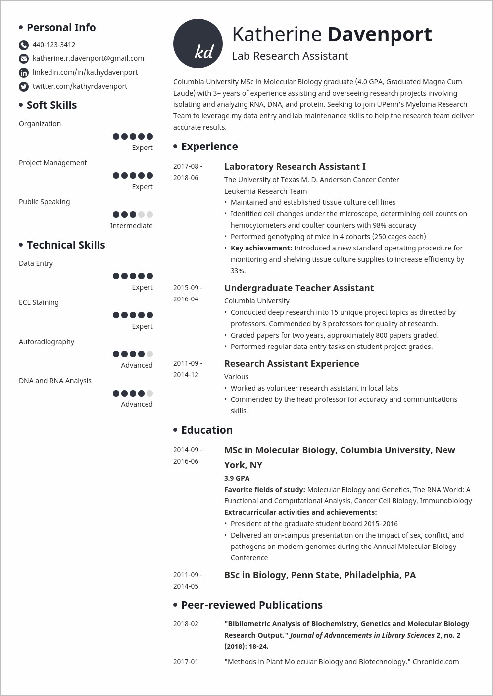 Skills To Put On A Resume For Research