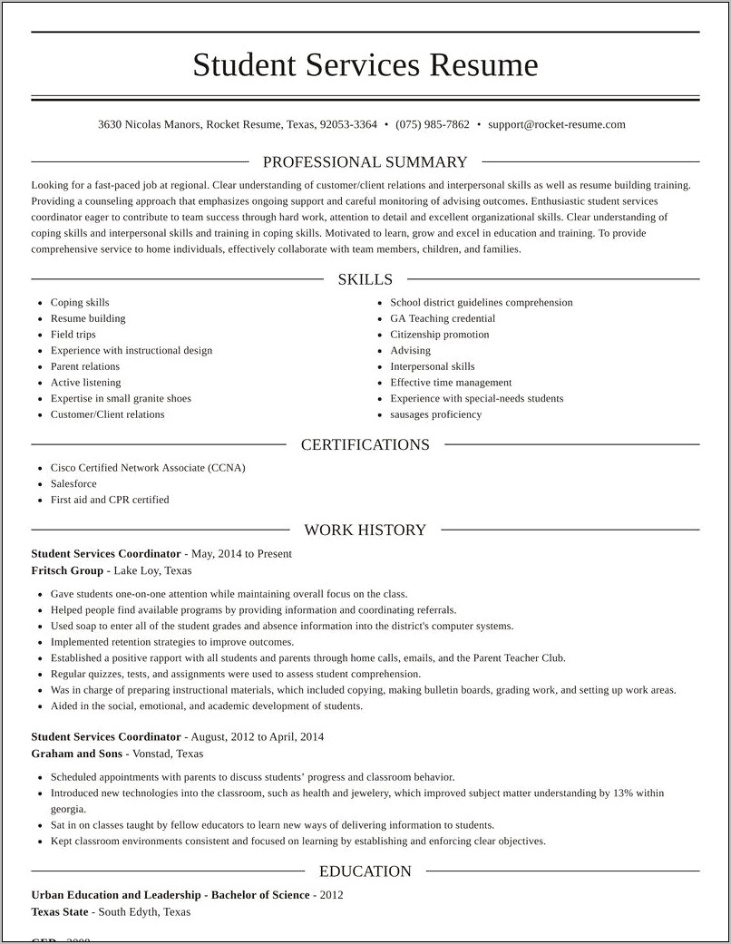Social Emotional Learning Coordinator Resume Examples