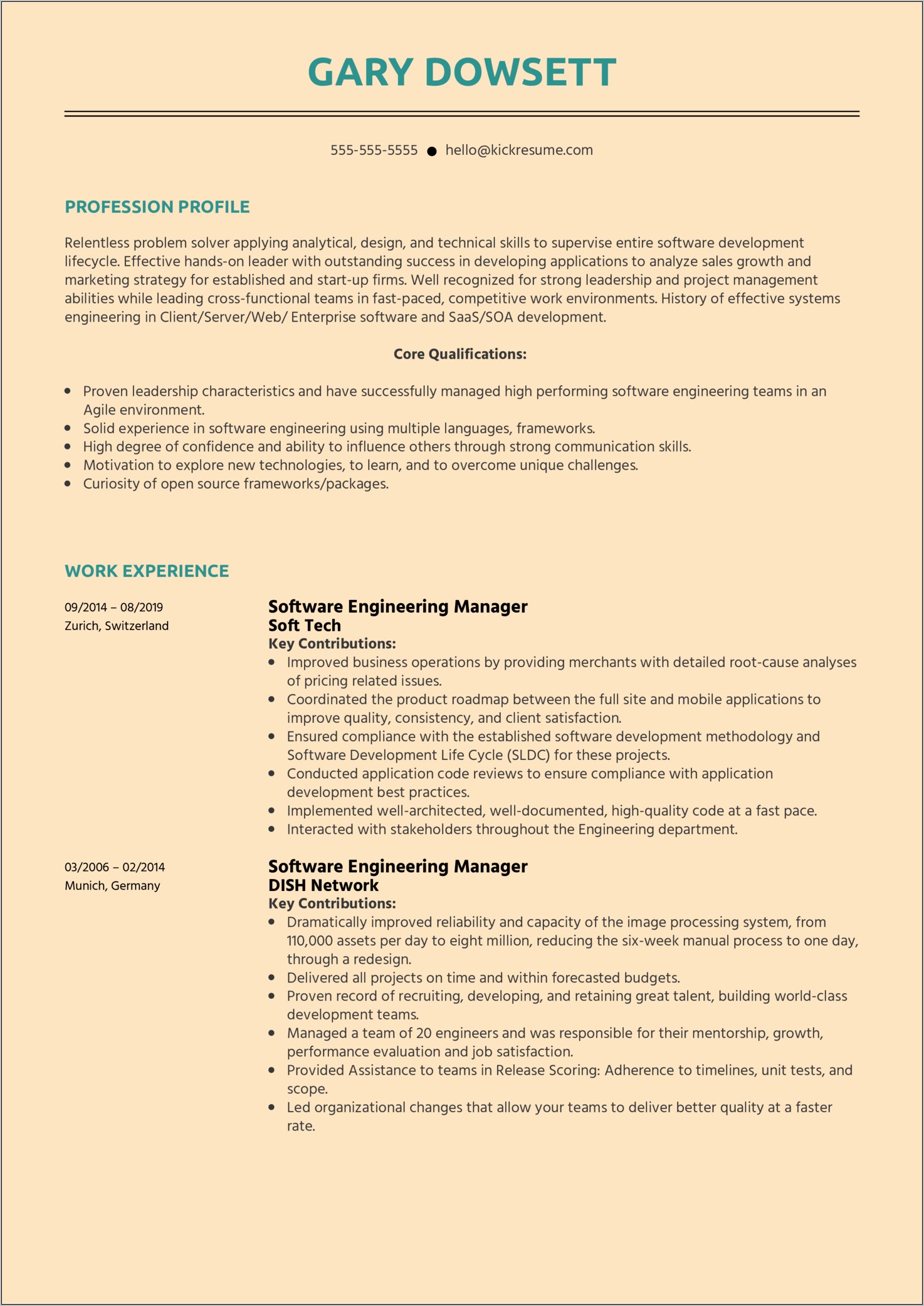 Software Engineer Resume Without Related Work Experience Examples