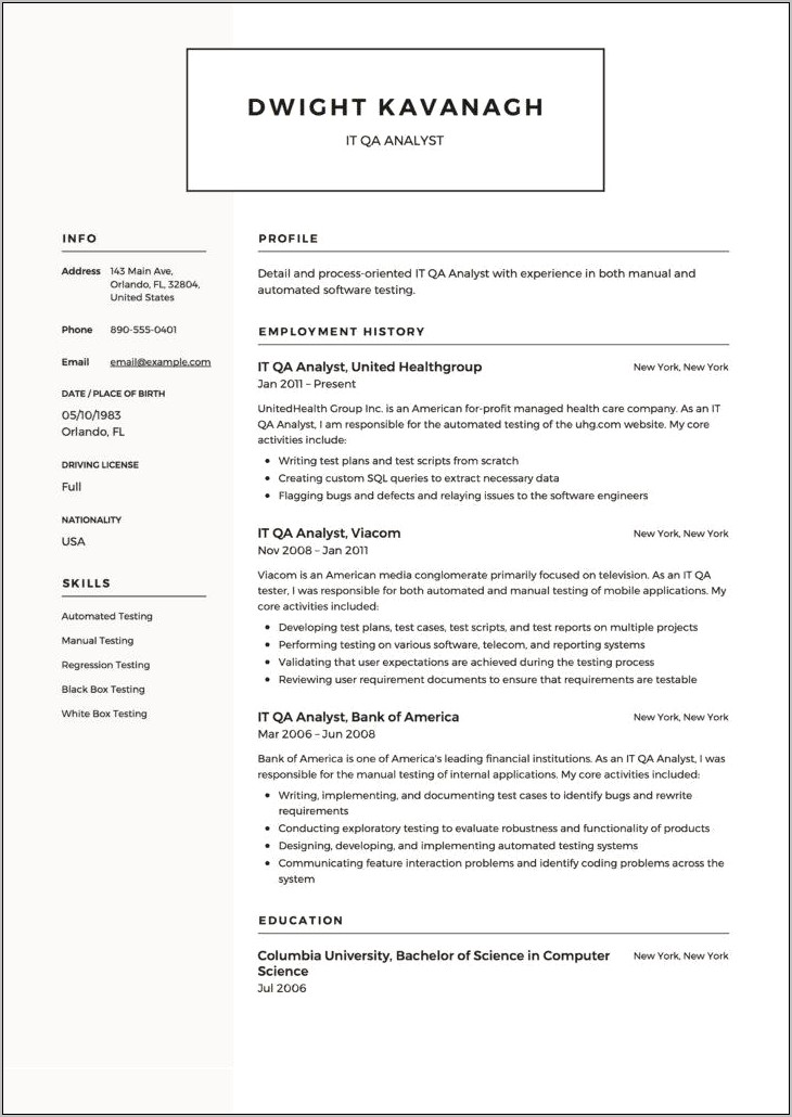 Software Testing Resume Samples For 2 Years Experience