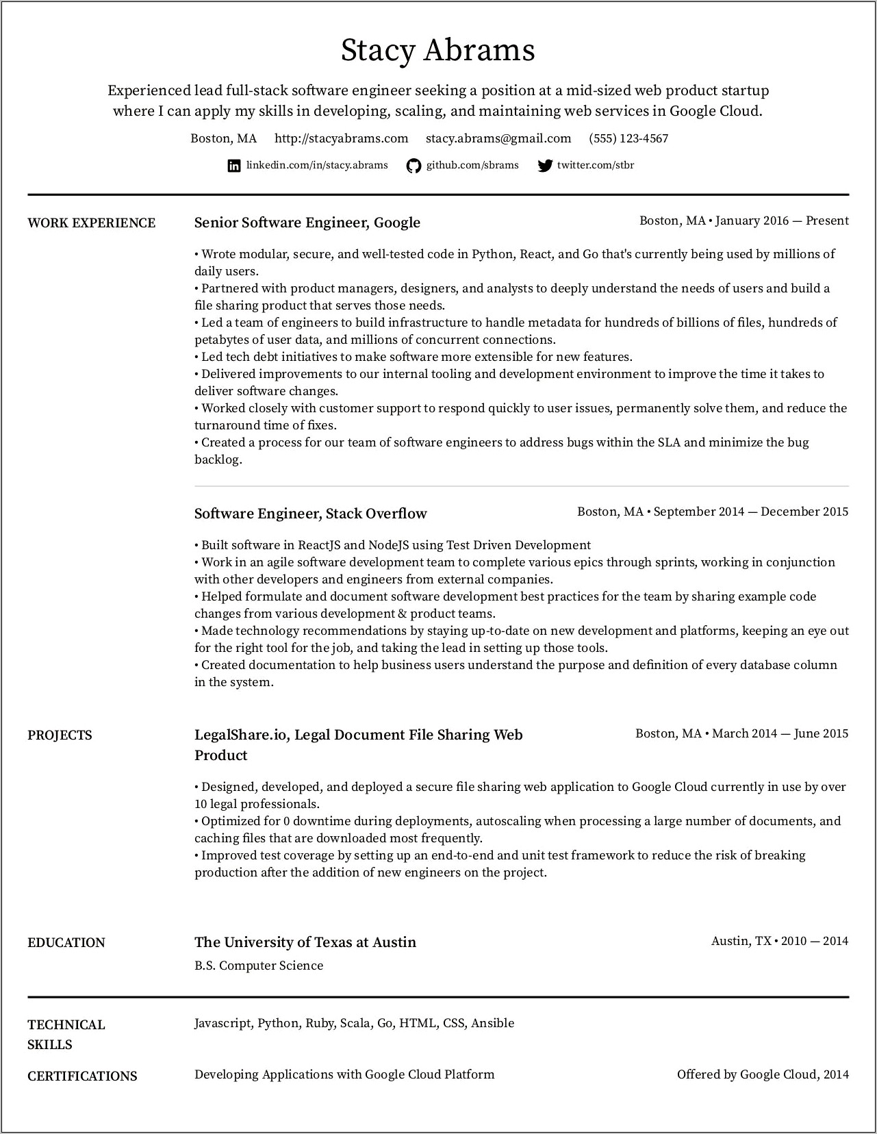 Soltions Manager Resume In Non Tech Company Specify