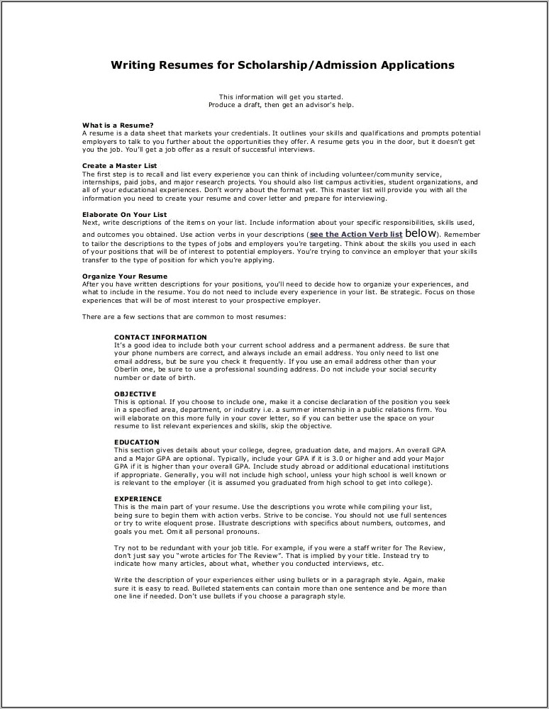 Some Experience Conducting Interview List On Resume
