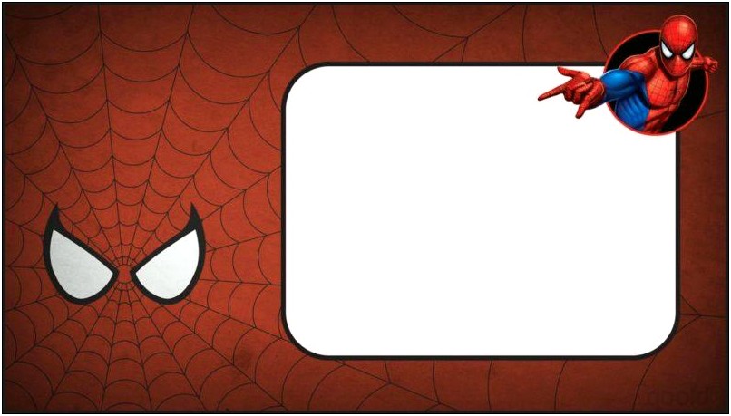 Spiderman Birthday Invitation Template Free Download