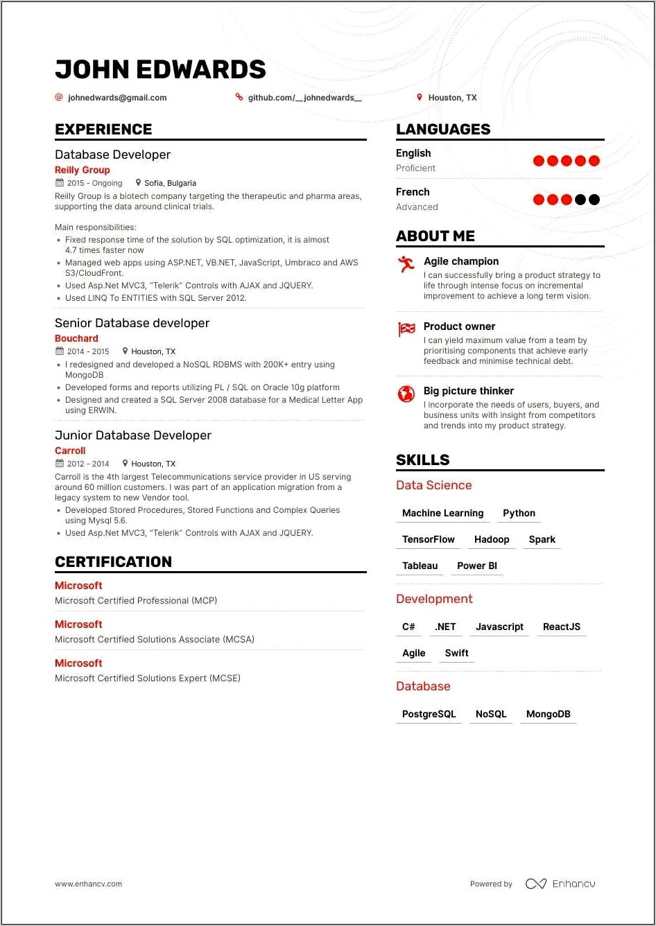 Sql Server 3 Years Experience Resume