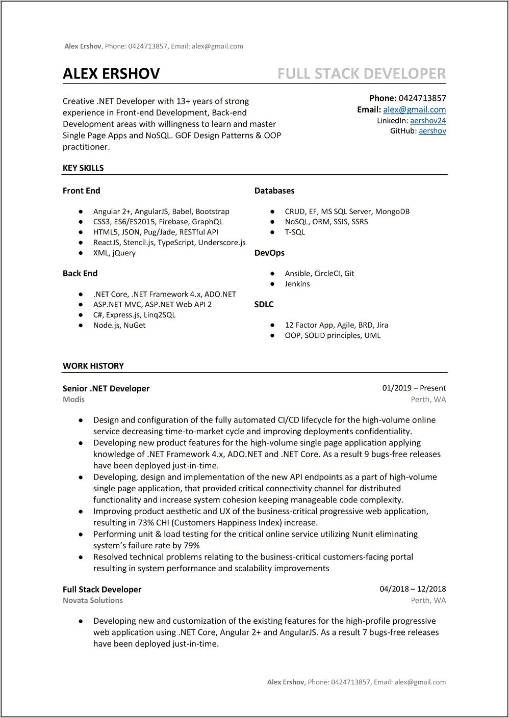 Ssis Resume For 3 Years Experience