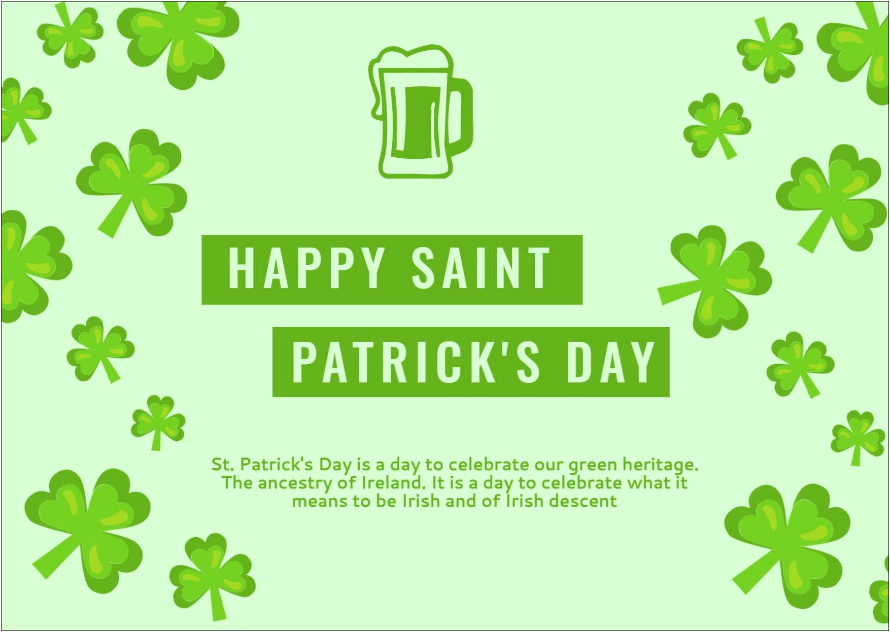 St Patrick's Day Templates Free