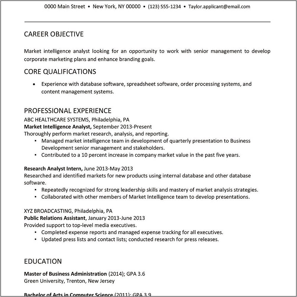Stakeholder Management In Business Analyst Resume