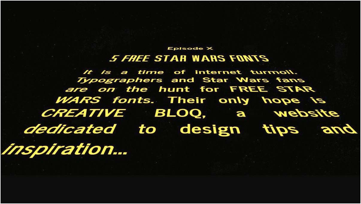 Star Wars Crawl Powerpoint Template Free