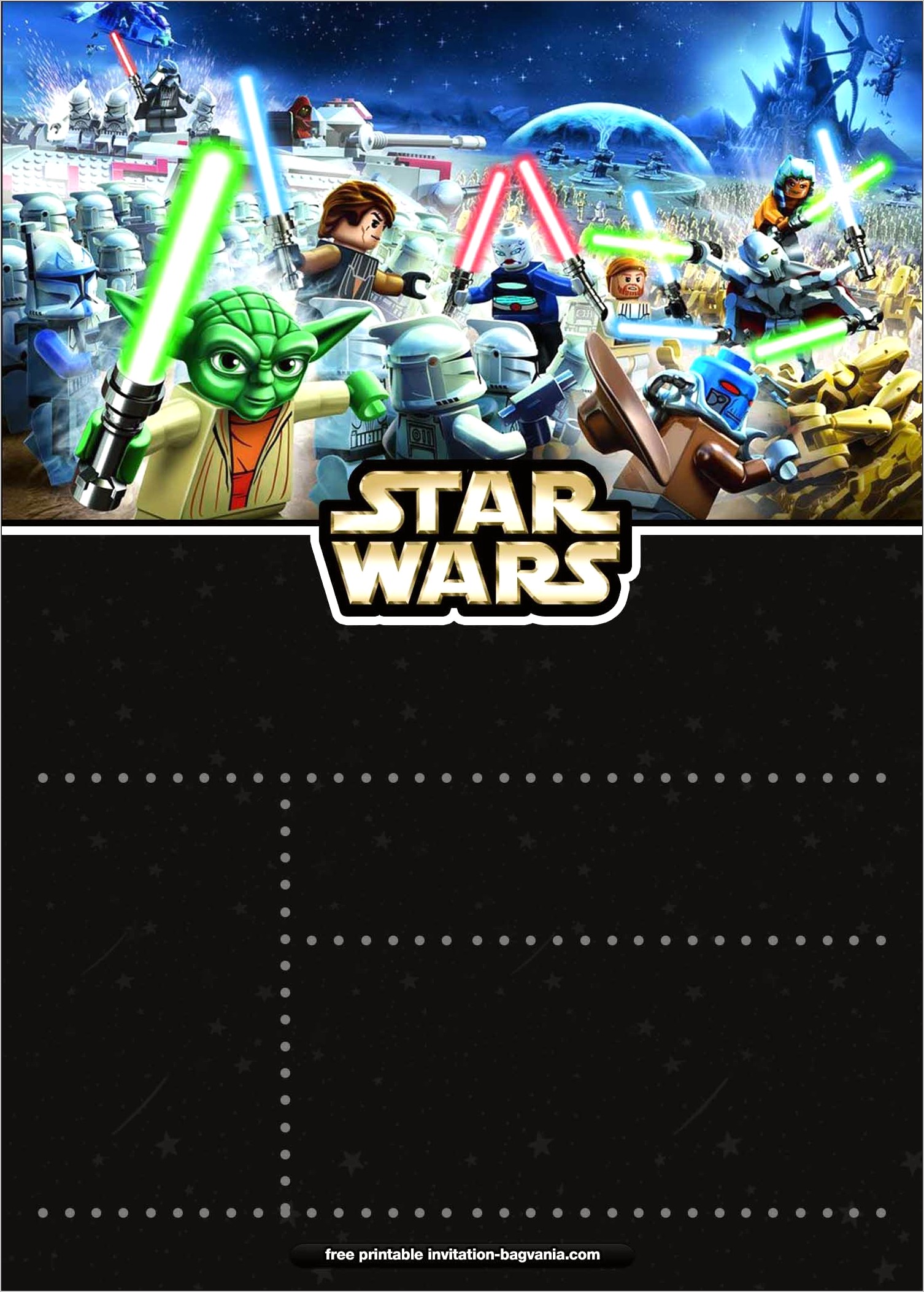 Star Wars Party Invitation Template Free