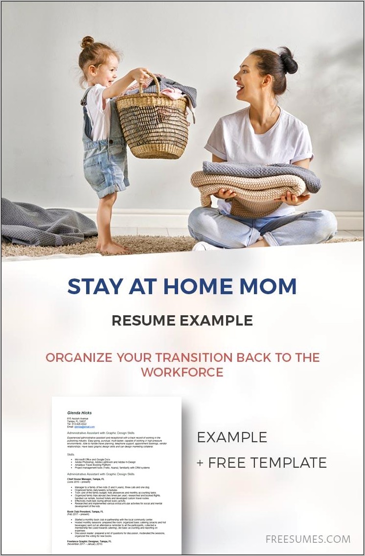 Stay At Home Mother Resume Example