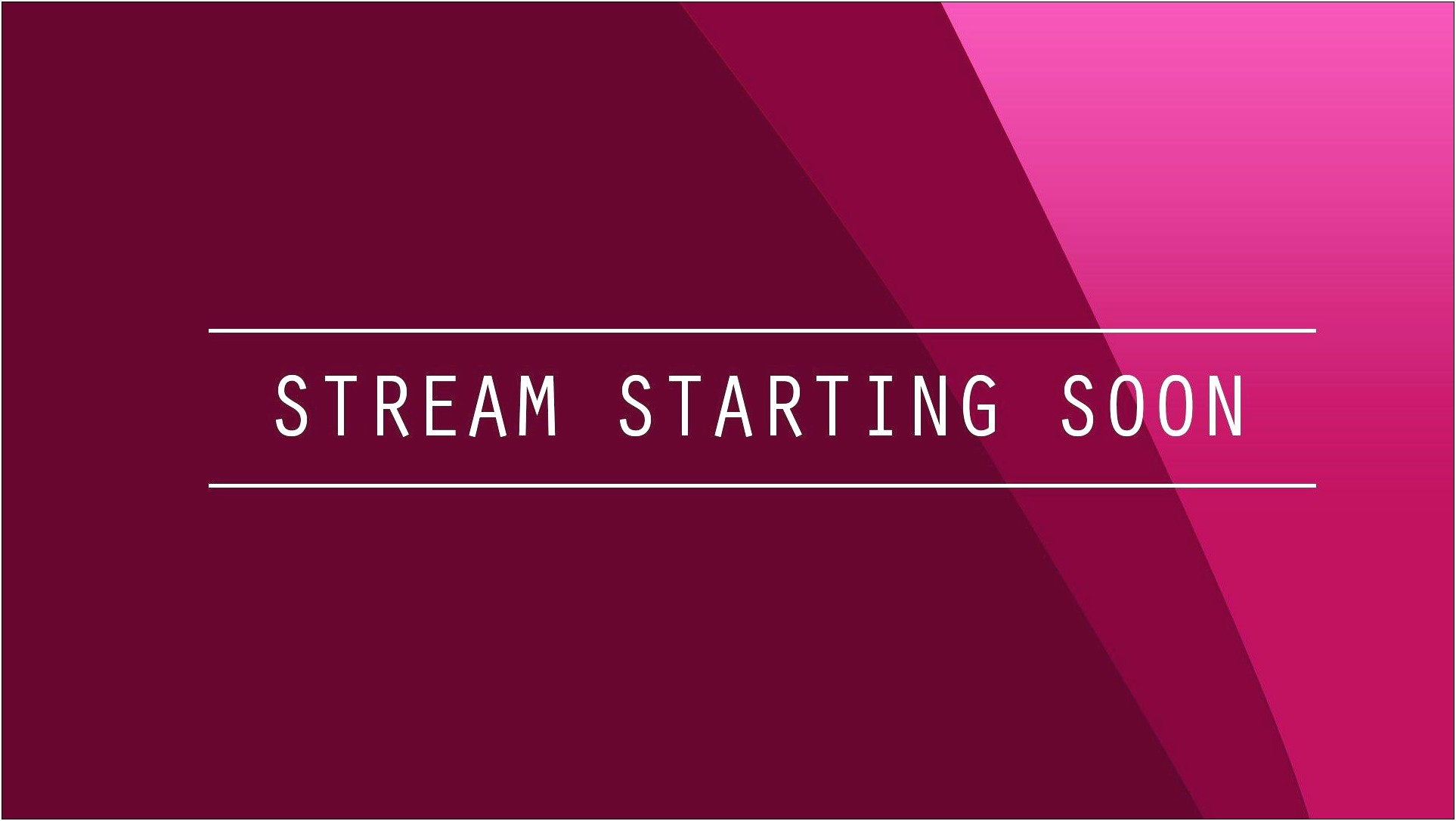 Stream Is Starting Soon Template Free