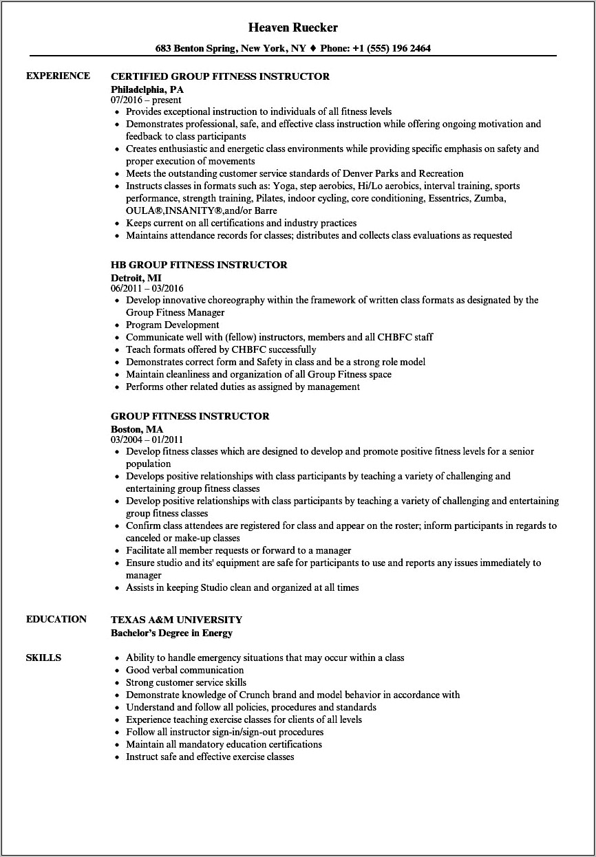 Strength And Conditioning Coach Resume Objective