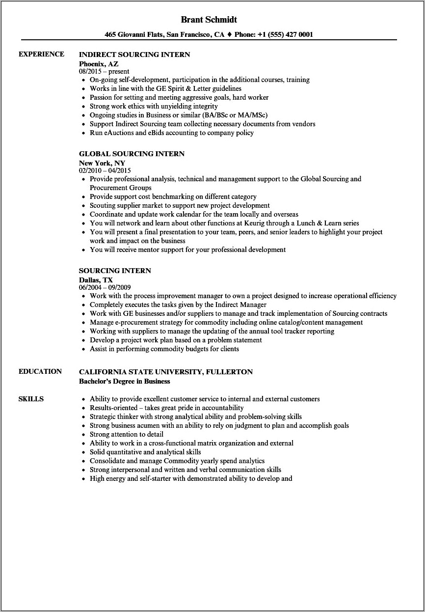 Strong Work Ethics On A Resume