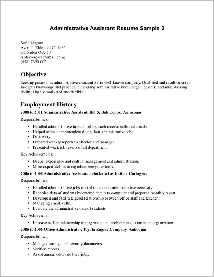 Student Office Assistant Job Description Resume