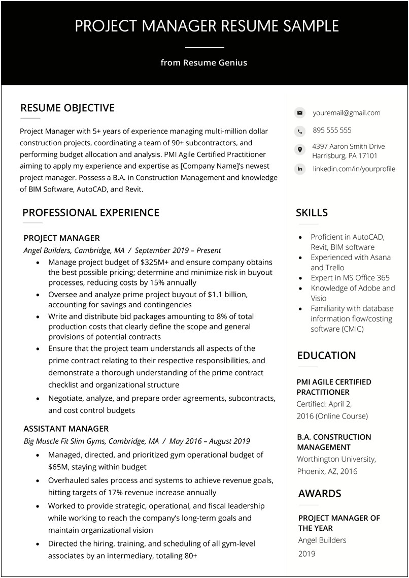 Summary Paragraphs For Long Term Engineering Contractor Resume