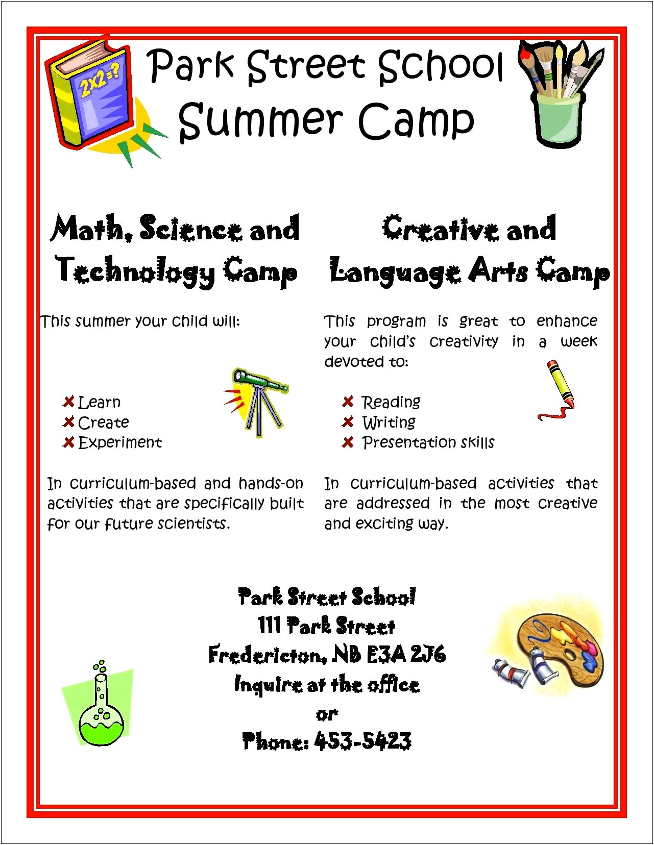 Summer Camp Flyer Template Free Word