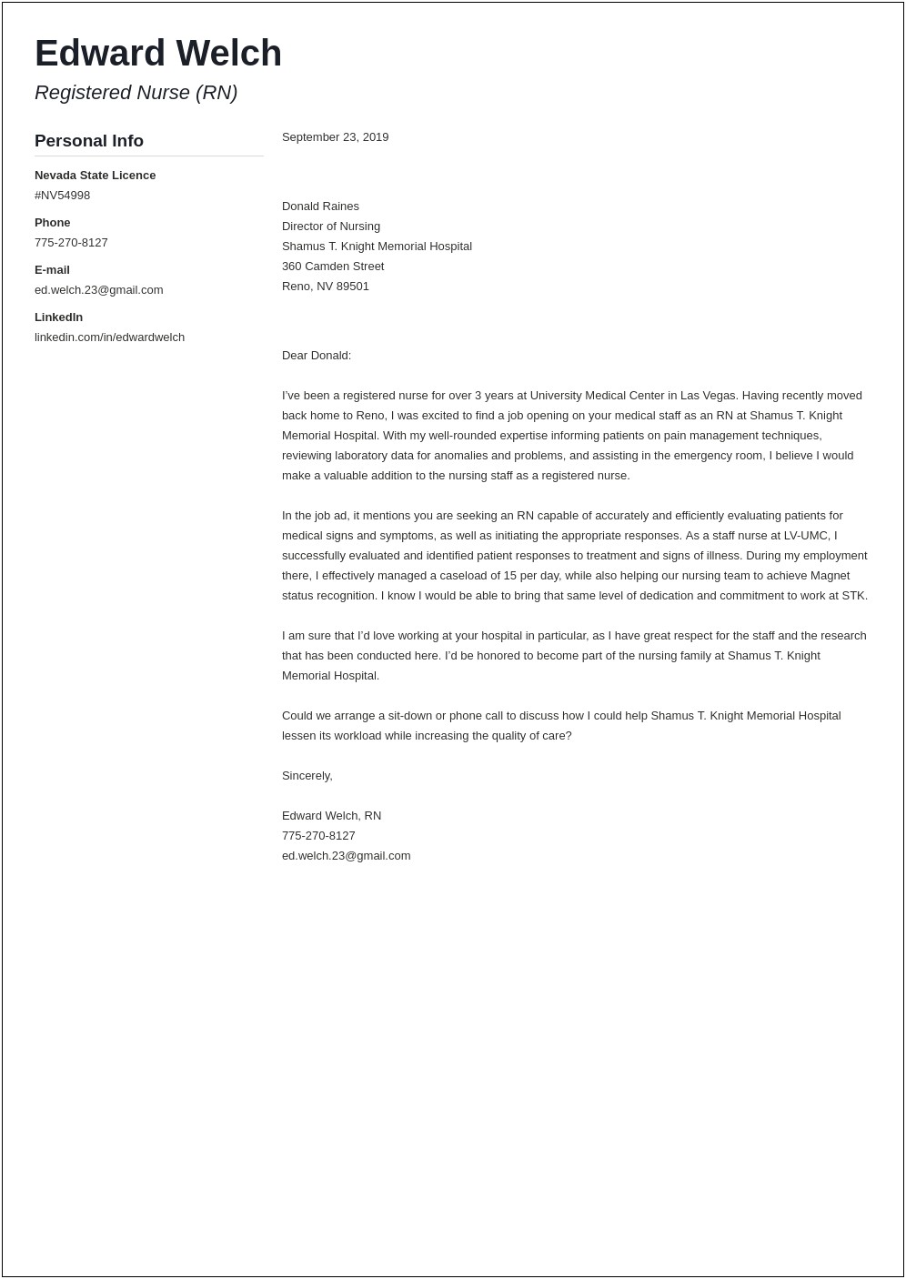 Surgical Tech Cover Letter For Resume