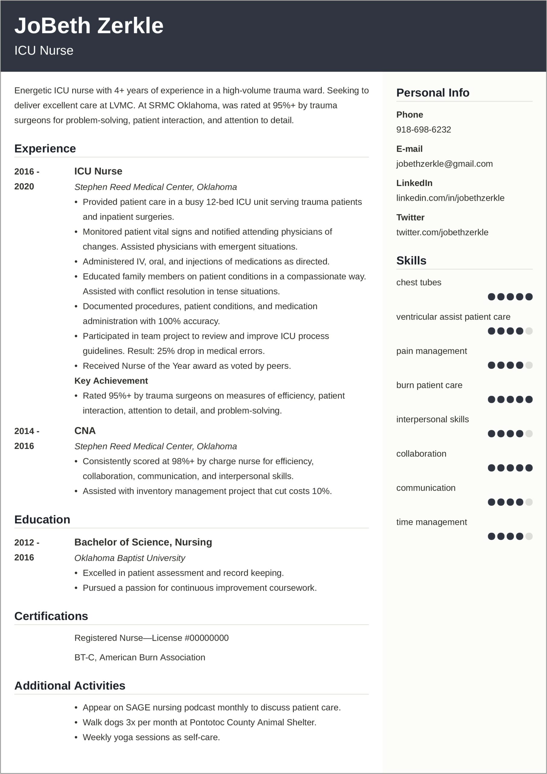 Surgical Tech Job Description For Resume