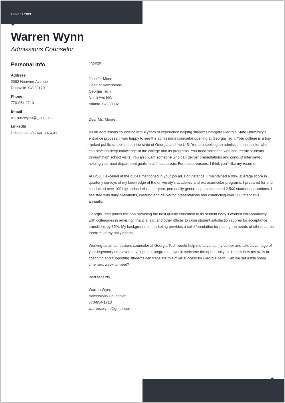 T And M Resume Template Gatech