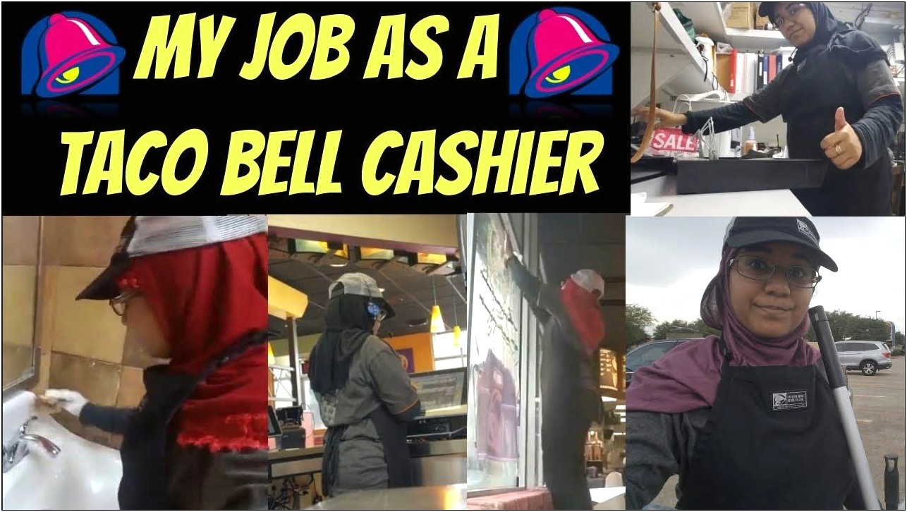 Taco Bell Cashier Job Description For Resume