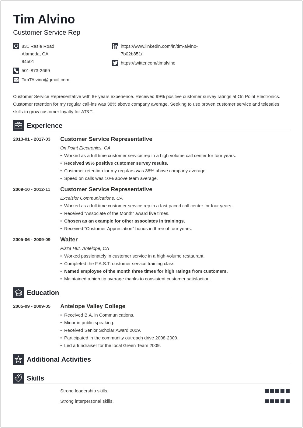 Tailoring A Resume For Service Work