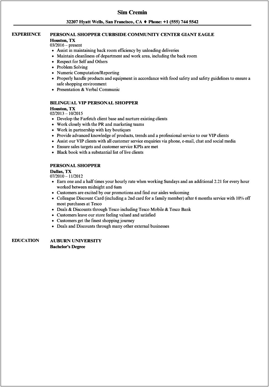 Target Overnight Stocker Job Description For Resume
