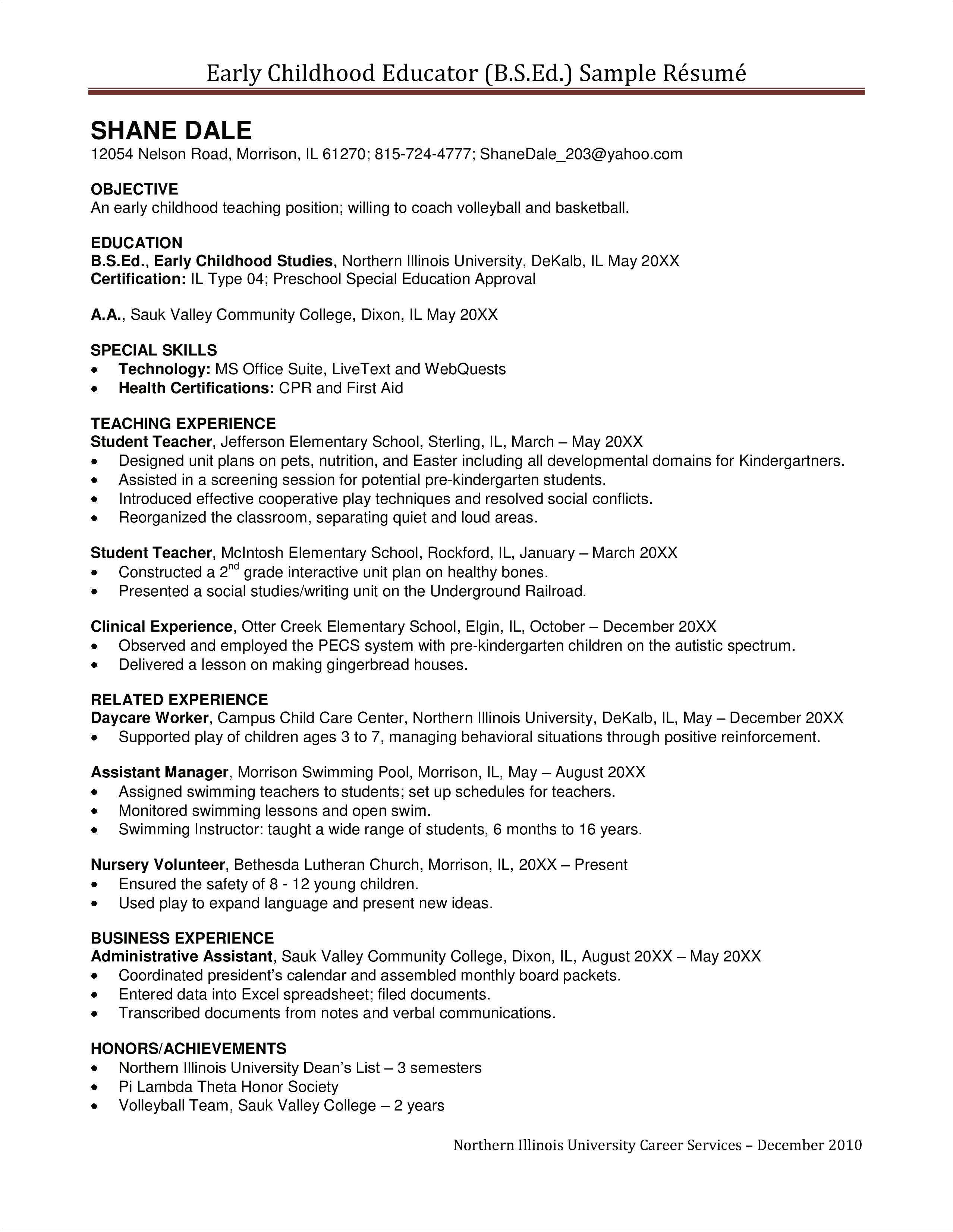 Teaching Assistant Experience On Resume Description