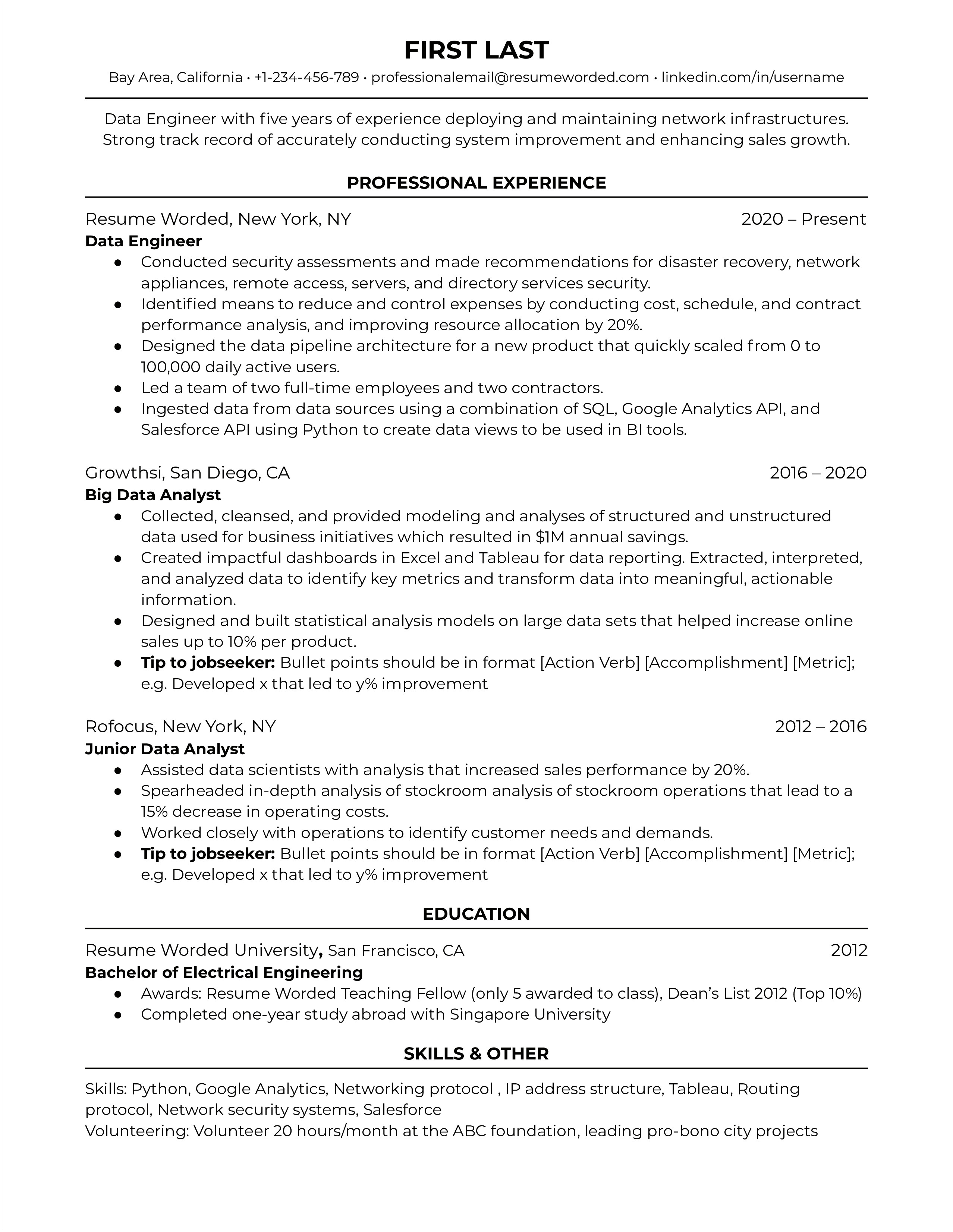 Technical Resume Explain Job Or Not