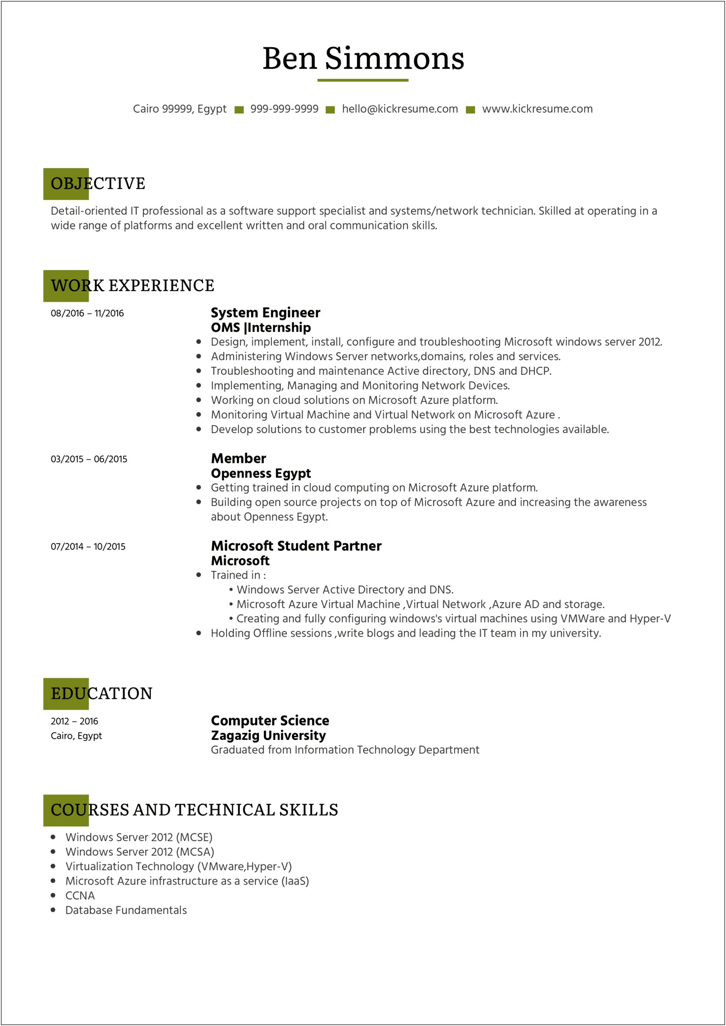 Technical Skills For Information Technology Resume