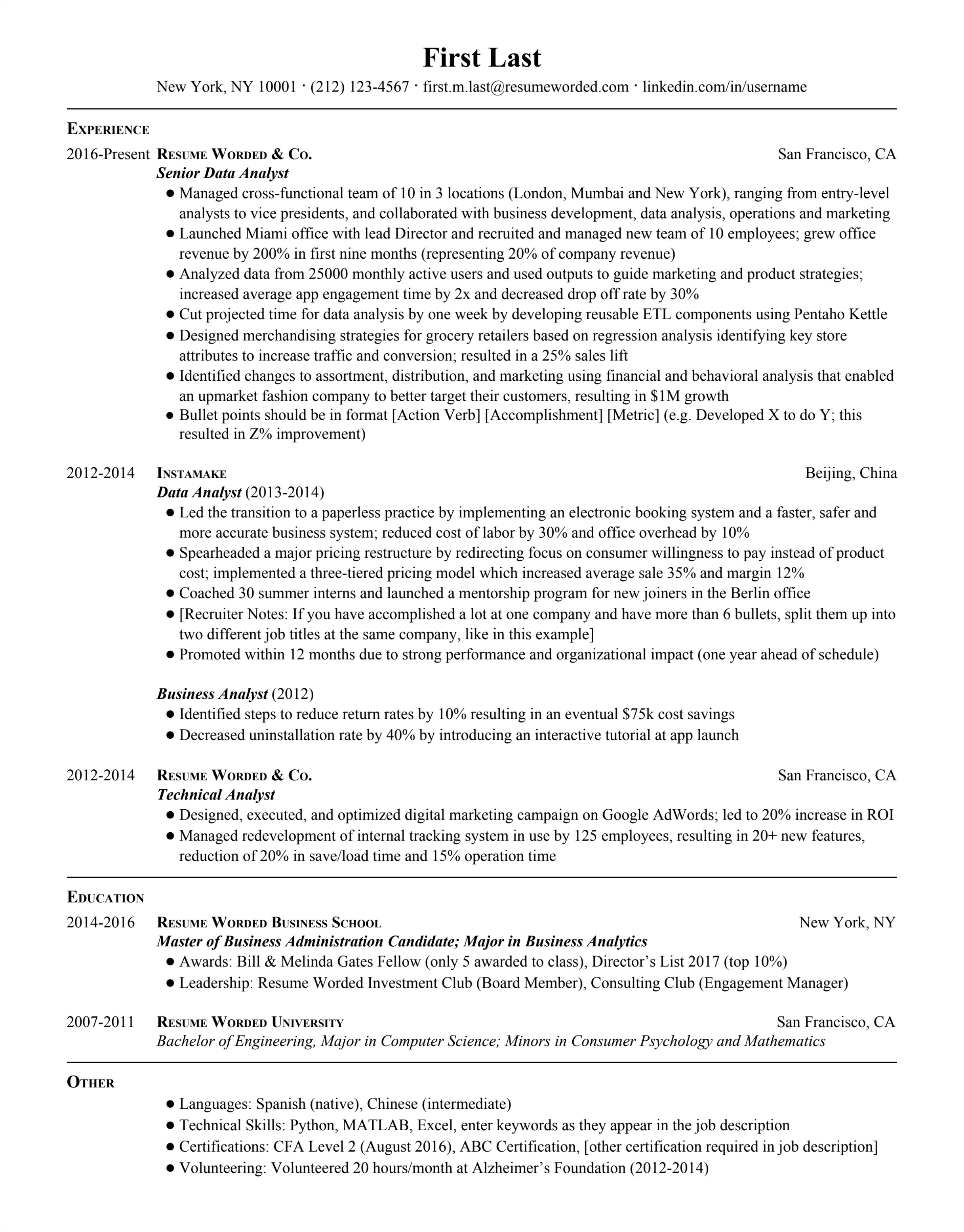 Technical Skills To Put On An Excel Resume