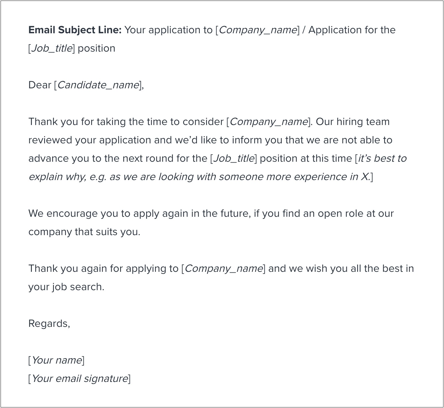 Template Of Email After Send Your Resume