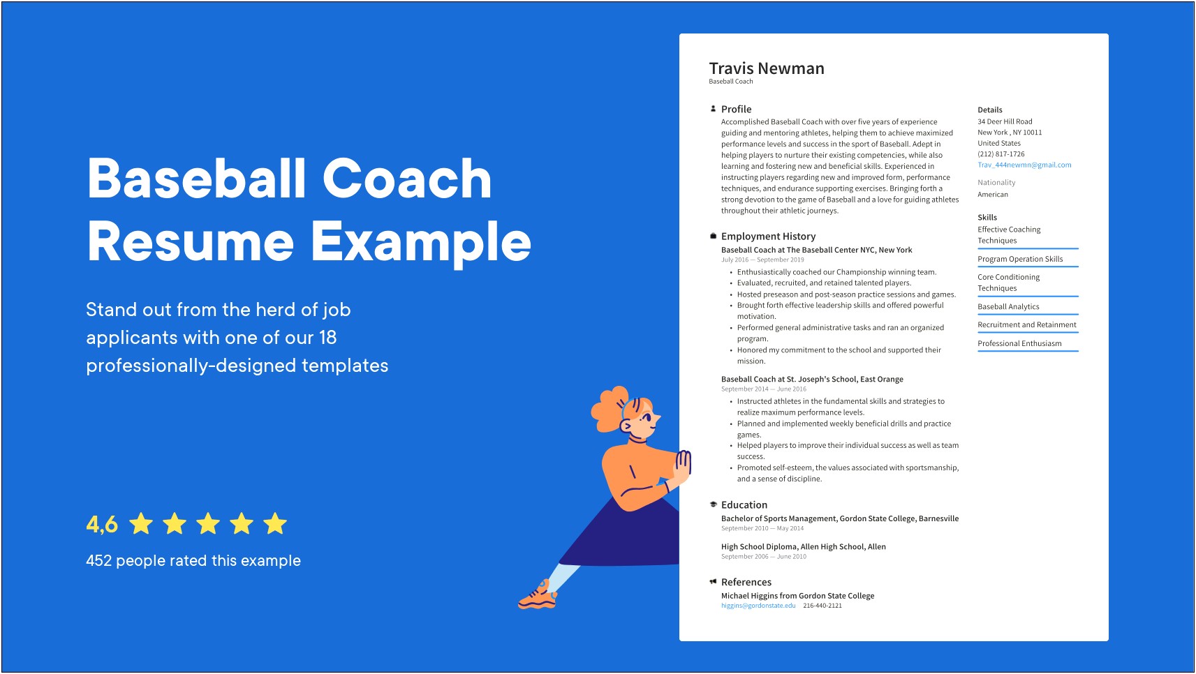 Template On Youth Little League Coach Resume