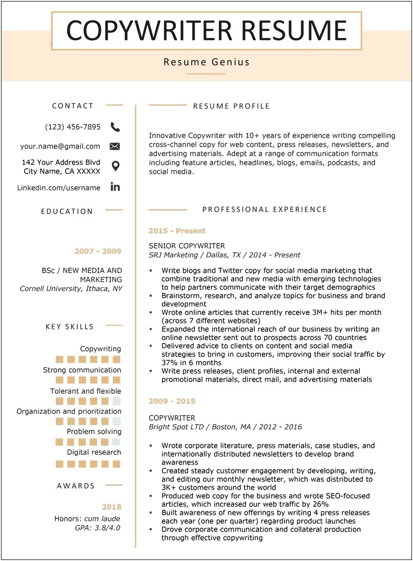 Template To Transfer Resume To Cv