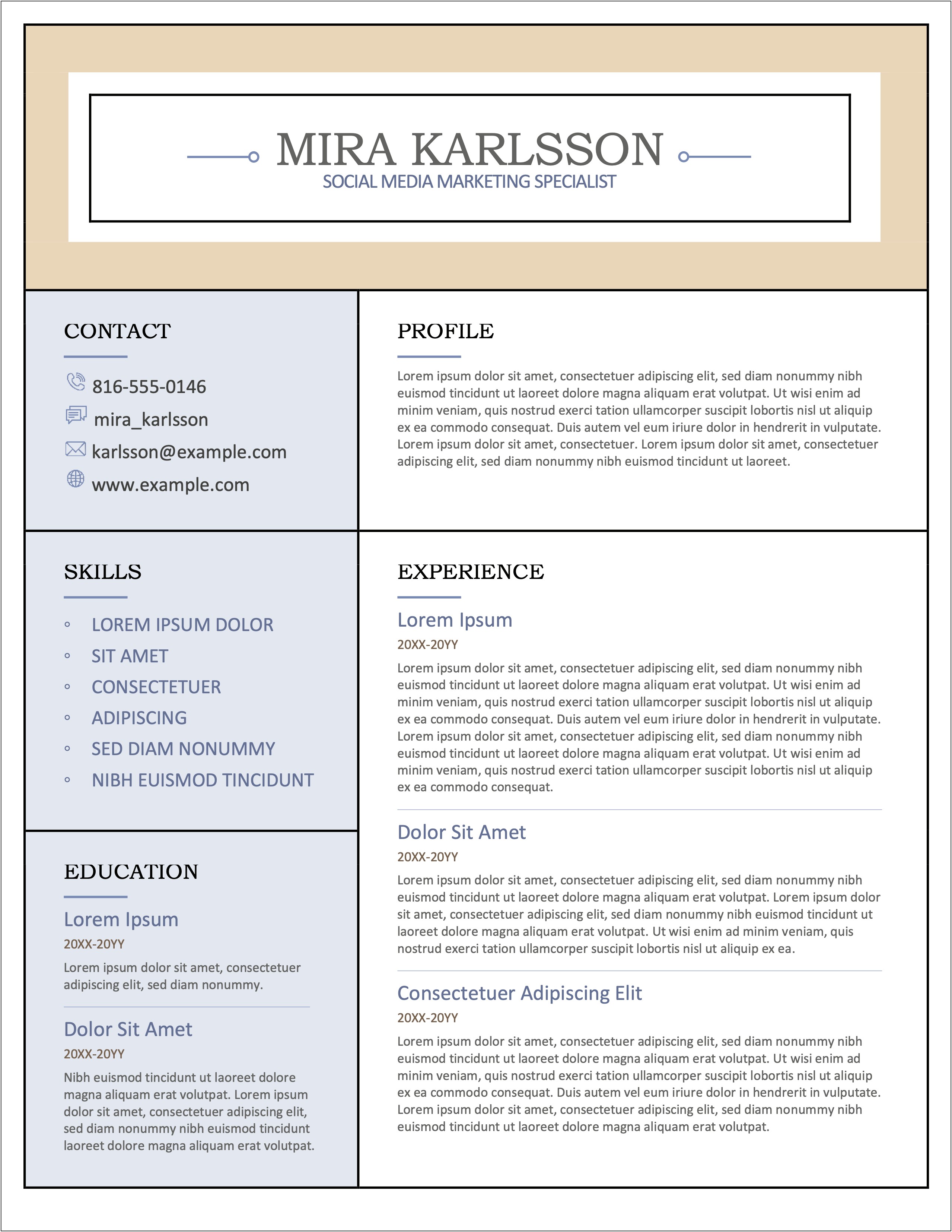 Templates For Resumes For Open Office