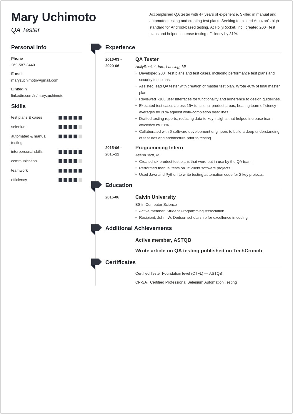 Testing 1 Year Experience Resume Download