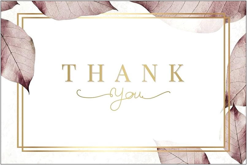 Thank You Card Templates For Free