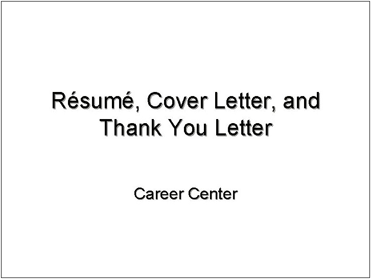 Thank You Cover Letter For Resume