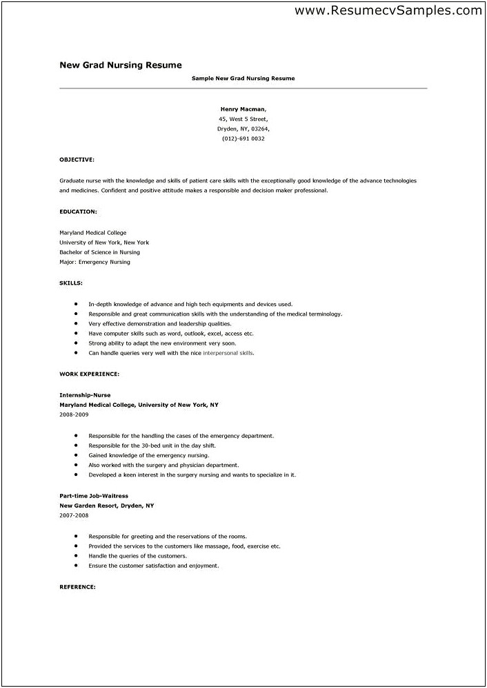 The Best Resume Format For A New Graduate