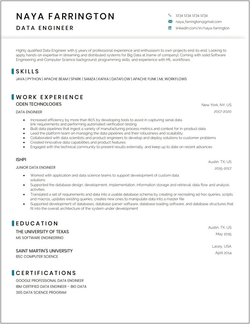 The Best Resume Format For Experienced Engineers