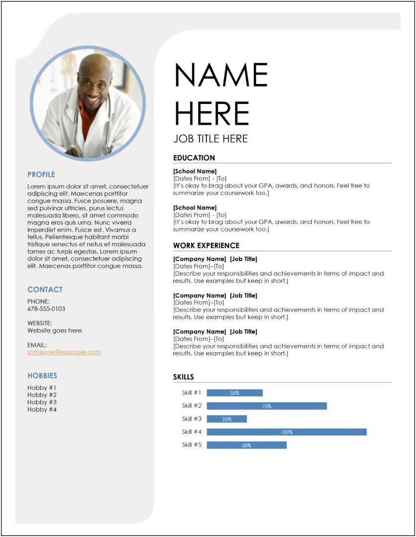 The Most Basic Resume Template Google Docs